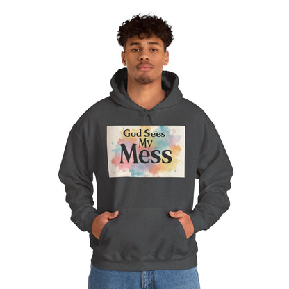 God Sees My Mess Faith Hoodie - Unisex Christian Apparel