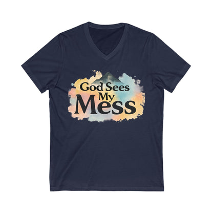 God Sees My Mess Christian Hoodie