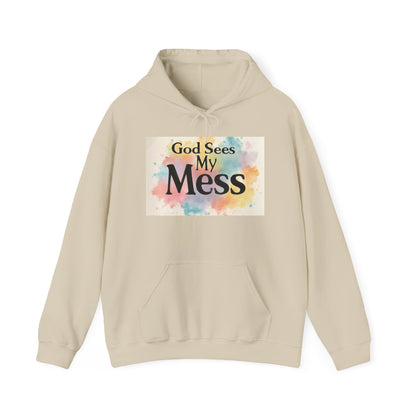 God Sees My Mess Faith Hoodie - Unisex Christian Apparel