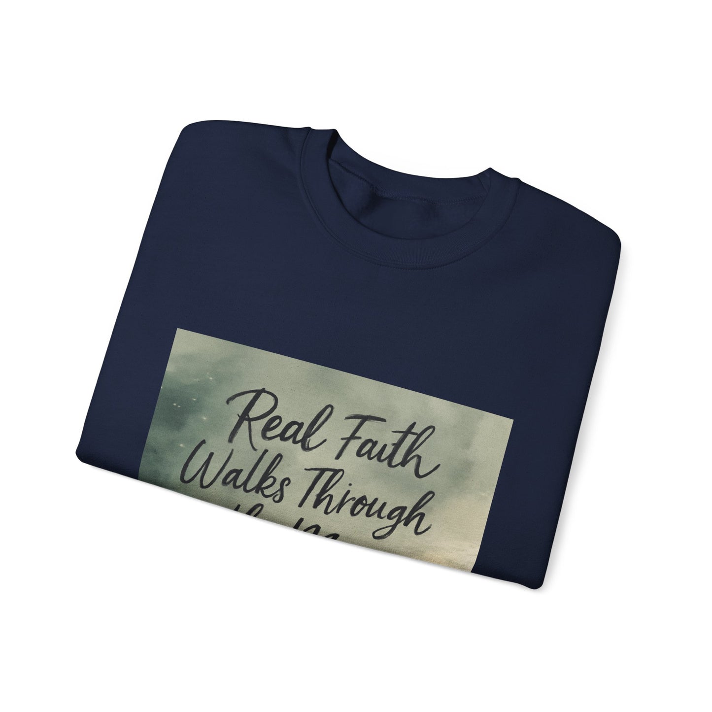 Real Faith Walks Through the Mess – Authentic Christian T-Shirt