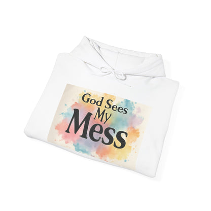 God Sees My Mess Faith Hoodie - Unisex Christian Apparel