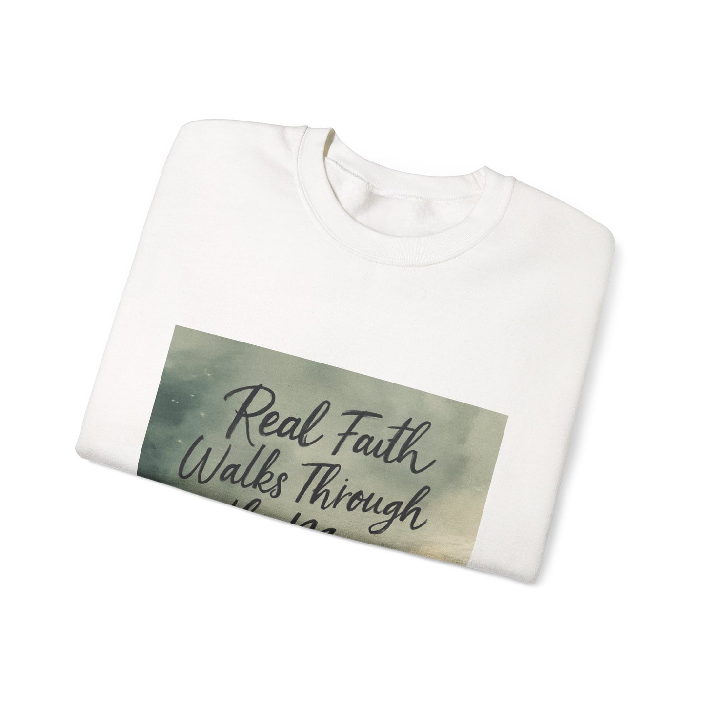 Real Faith Walks Through the Mess – Authentic Christian T-Shirt