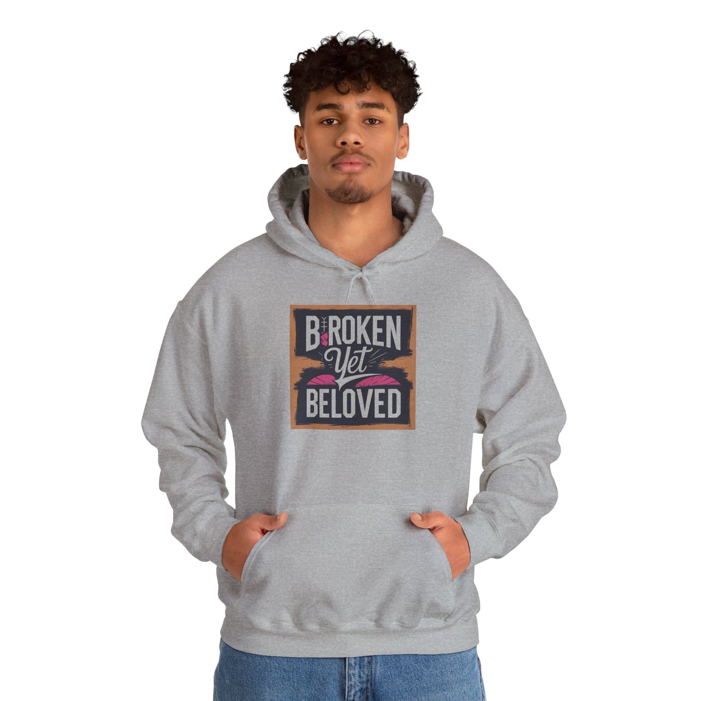 Faithful Threads: Broken Yet Beloved Christian T-Hoodie