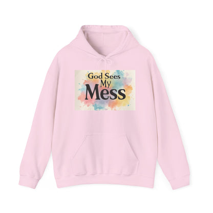 God Sees My Mess Faith Hoodie - Unisex Christian Apparel