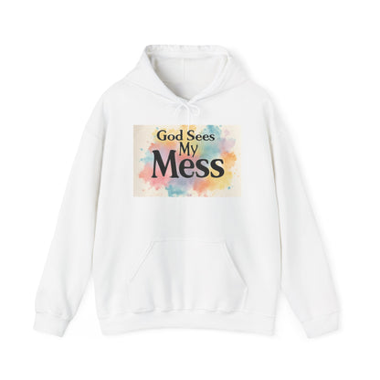 God Sees My Mess Faith Hoodie - Unisex Christian Apparel