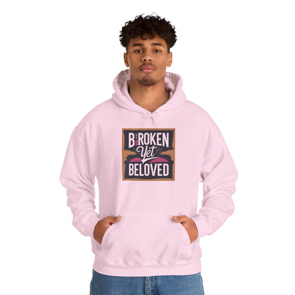 Faithful Threads: Broken Yet Beloved Christian T-Hoodie