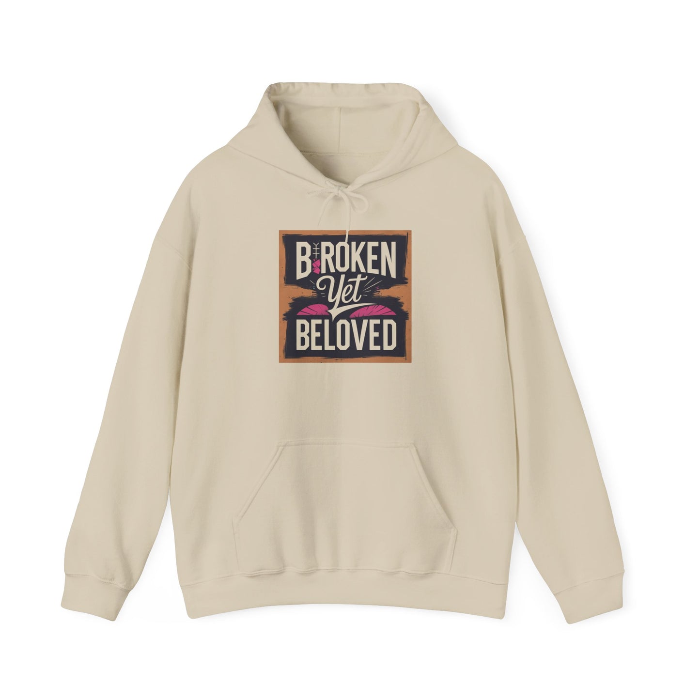 Faithful Threads: Broken Yet Beloved Christian T-Hoodie