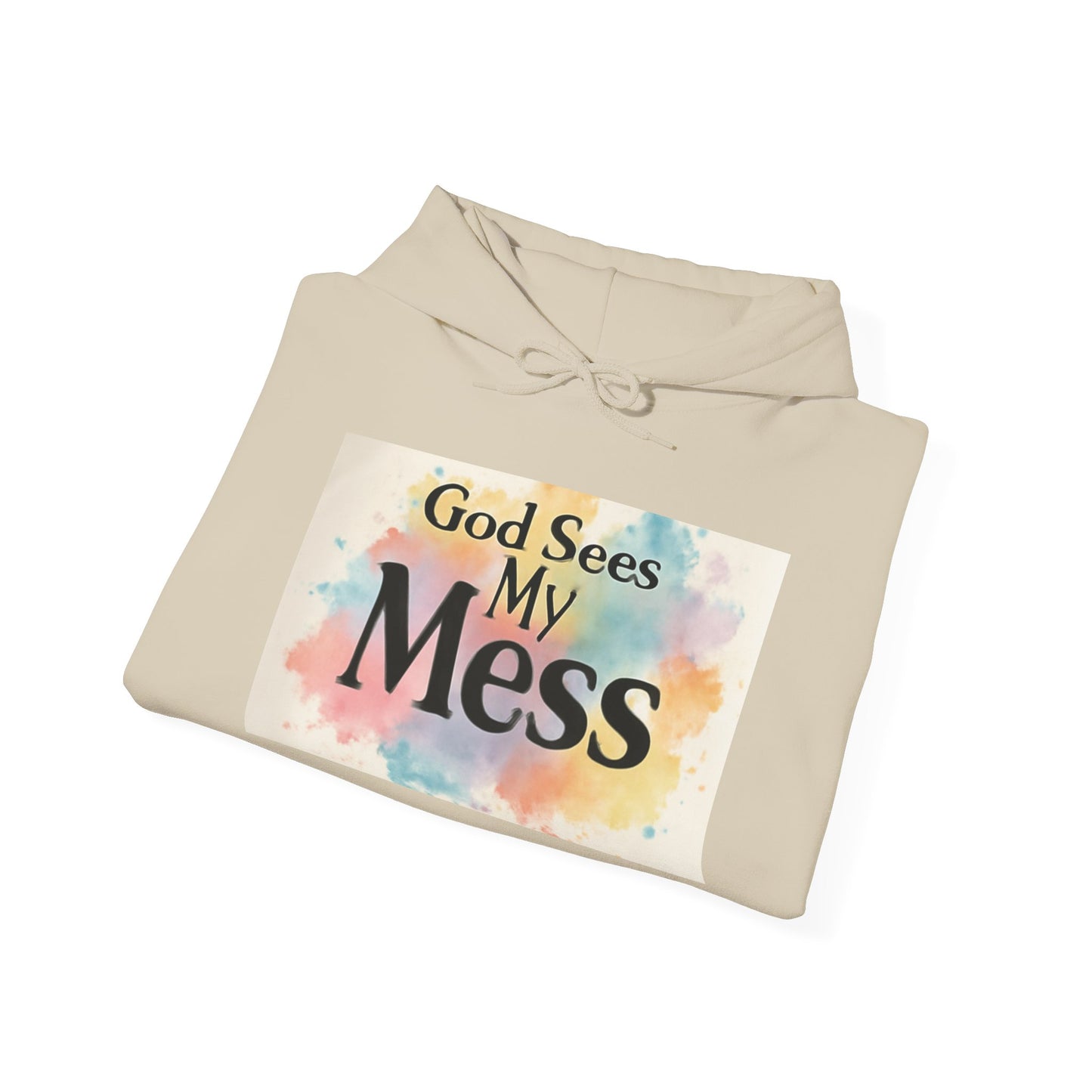 God Sees My Mess Faith Hoodie - Unisex Christian Apparel
