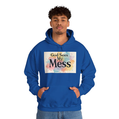 God Sees My Mess Faith Hoodie - Unisex Christian Apparel