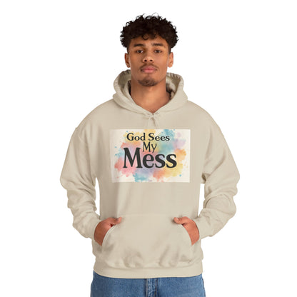 God Sees My Mess Faith Hoodie - Unisex Christian Apparel