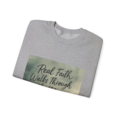 Real Faith Walks Through the Mess – Authentic Christian T-Shirt